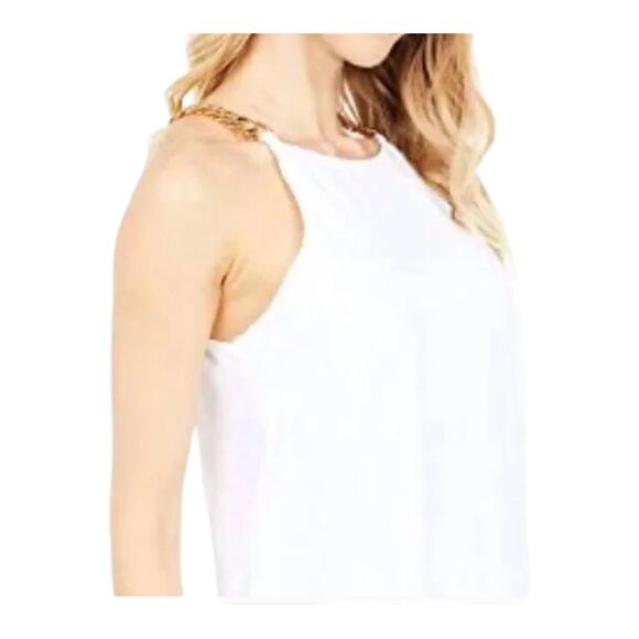 NEW! Lilly Pulitzer Women's Adrienne Halter Tank Top Resort White Size 10 NWT - Picture 9 of 11